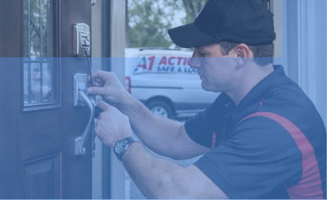 Locksmith working on a residential lock in Melbourne